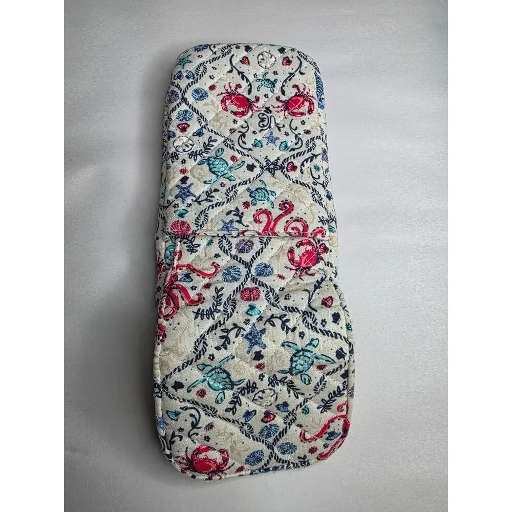 Vera Bradley Quilted Nautical Sea Life Case Pouch Snap Closure.Marinecore.